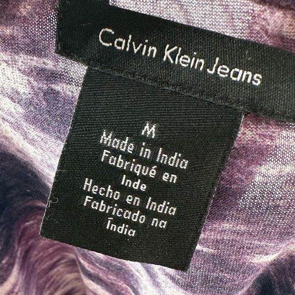 Calvin klein jeans womens top size M purple tie dye retro 2000s - Picture 10 of 11